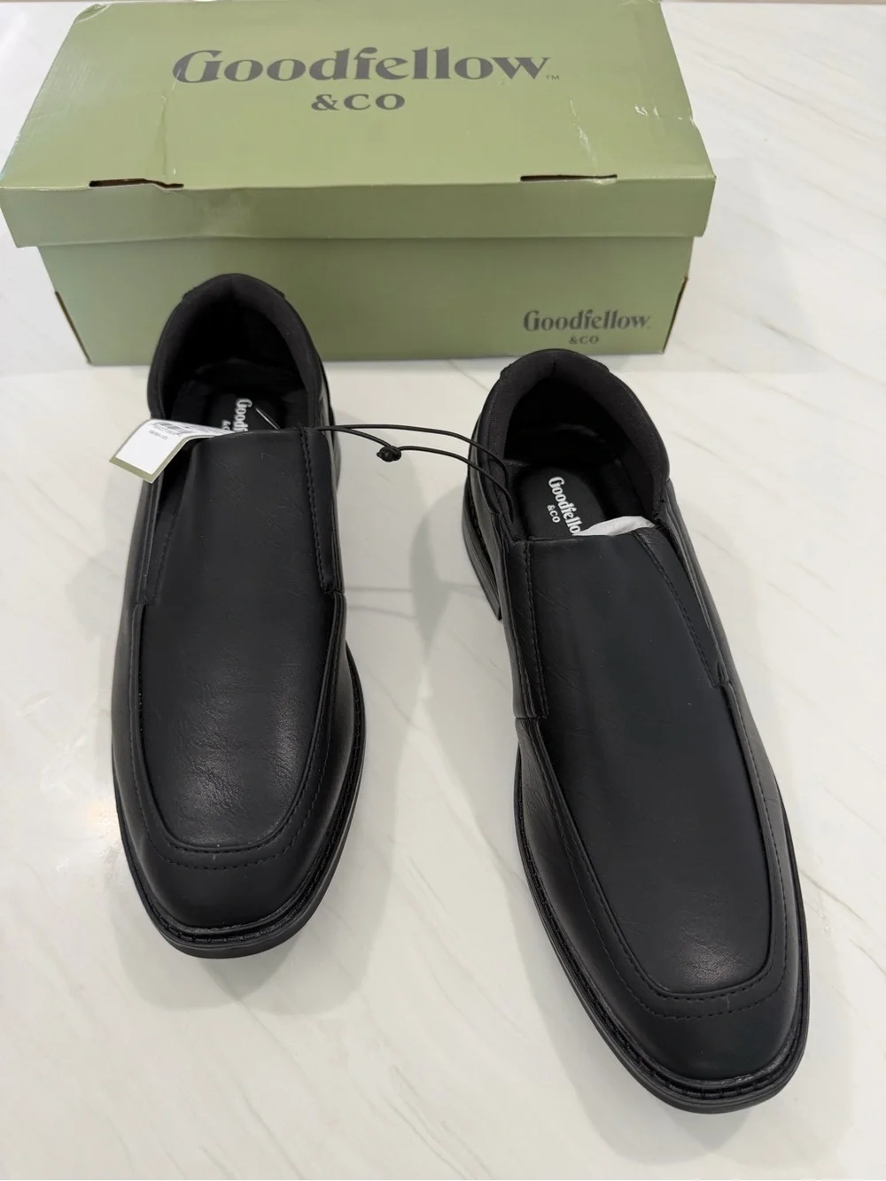 Goodfellow & Co Black Leather Slip-On Loafers